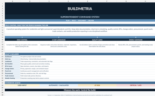 BuildMetria Superintendent Command System cover preview